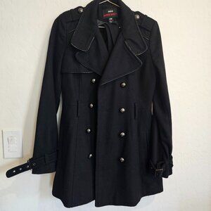 Miss Sixty Black Button-down jacket - Belted Trench Coat